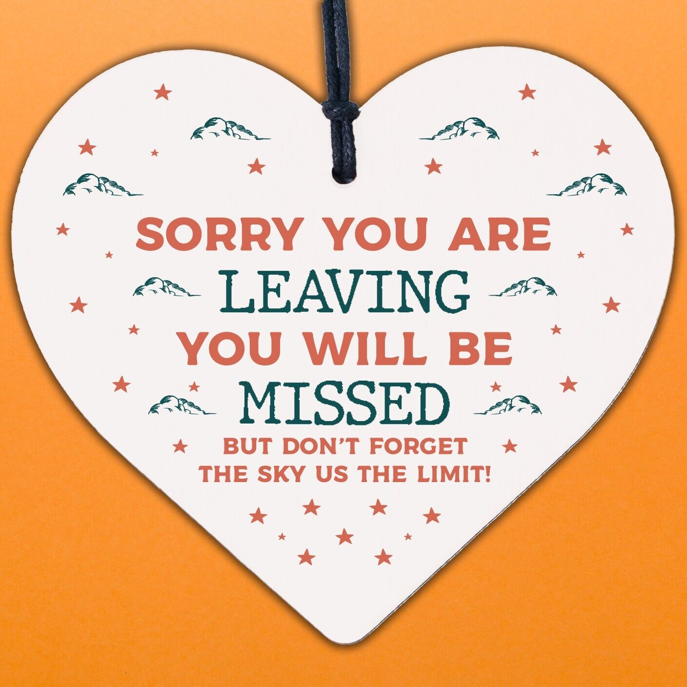 Colleague Friendship Gift Wooden Heart Plaque Leaving Job Work Thank You Gifts