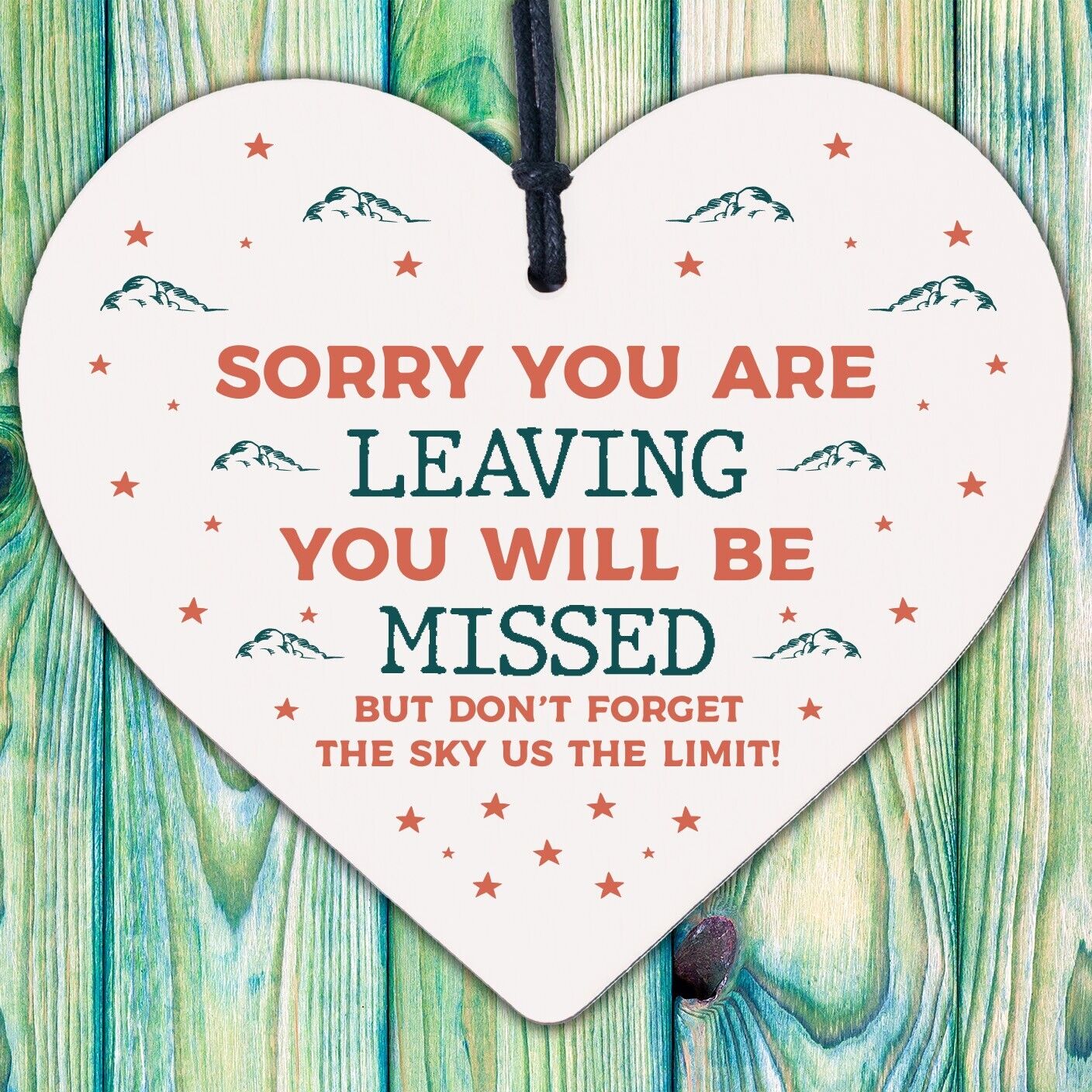 Colleague Friendship Gift Wooden Heart Plaque Leaving Job Work Thank You Gifts