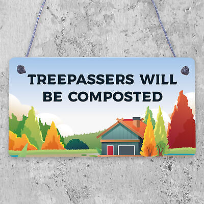 Funny Engraved Garden Signs Hanging Garden Shed Fence Plaque Home Decor Gift