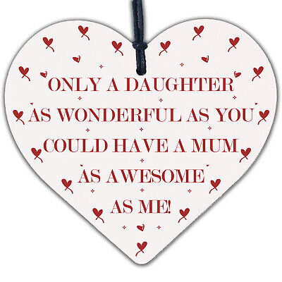 Daughter Gifts From Mum Wood Engraved Keyring Funny Birthday Gift For Daughter