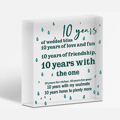 10th Wedding Anniversary 10 Year Tin Handmade Wooden Heart First Wedding Gifts