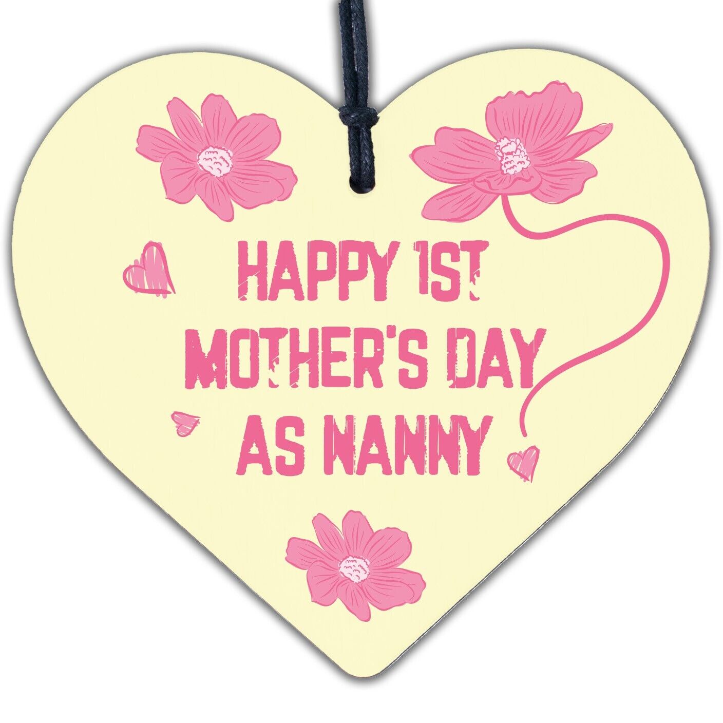 First Mothers Day Gift 1st Mothers Day Cards Wooden Heart Nanny Gift Nan Gifts