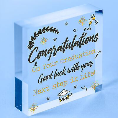Congratulations On Your Graduation Wooden Heart Plaque Present Graduate Gifts