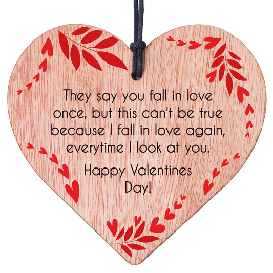 Happy Valentines Day From Girlfriend Boyfriend Love You Heart Plaque