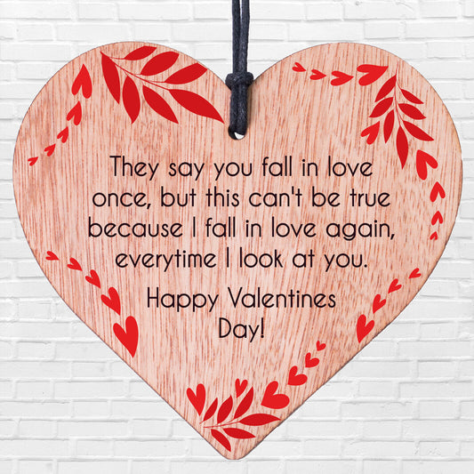 Happy Valentines Day From Girlfriend Boyfriend Love You Heart Plaque