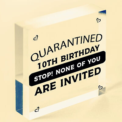 Novelty Quarantine Birthday Sign Funny 10th 18th 21st Birthday Decoration