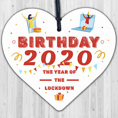 18th 21st 30th 40th 50th Birthday Gift Lockdown Gift For Him Her Wood Heart