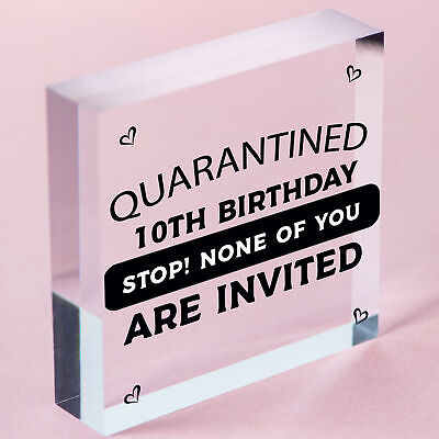 Novelty Quarantine Birthday Sign Funny 10th 18th 21st Birthday Decoration
