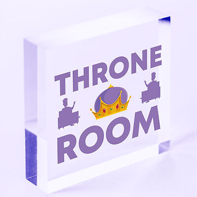 Throne Room Bathroom Toilet Door Plaque Bathroom WC Ladies Gents Sign Funny Gift