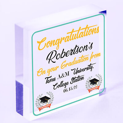 Graduation Gift For Him For Her Hanging Plaque Daughter Son Graduation Uni Gift