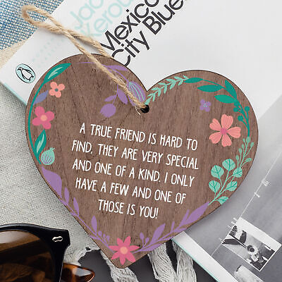 Best Friend Gifts Wood Heart Gift For Friend Colleague Friendship Birthday Gifts
