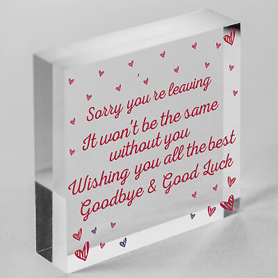 Sorry You're Leaving Boss Friend Colleagues Leaving New Job Gift Good Luck Signs