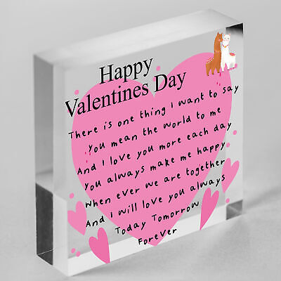 Valentines Day Gift Engraved Heart For Husband Wife Boyfriend Girlfriend Him Her