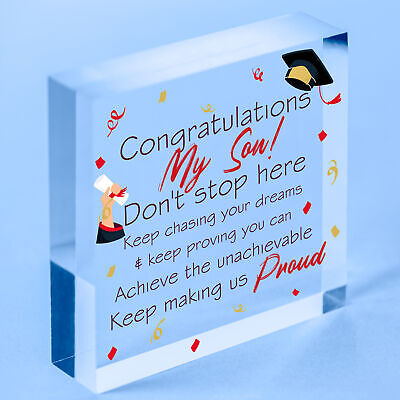 Graduation Gifts For Son Wooden Heart Plaque Congratulations Univerisity Degree