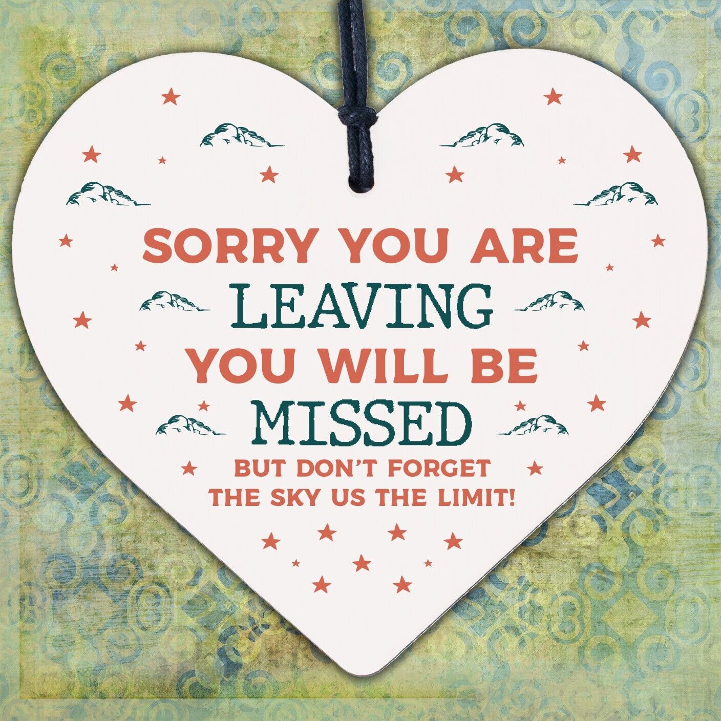 Colleague Friendship Gift Wooden Heart Plaque Leaving Job Work Thank You Gifts