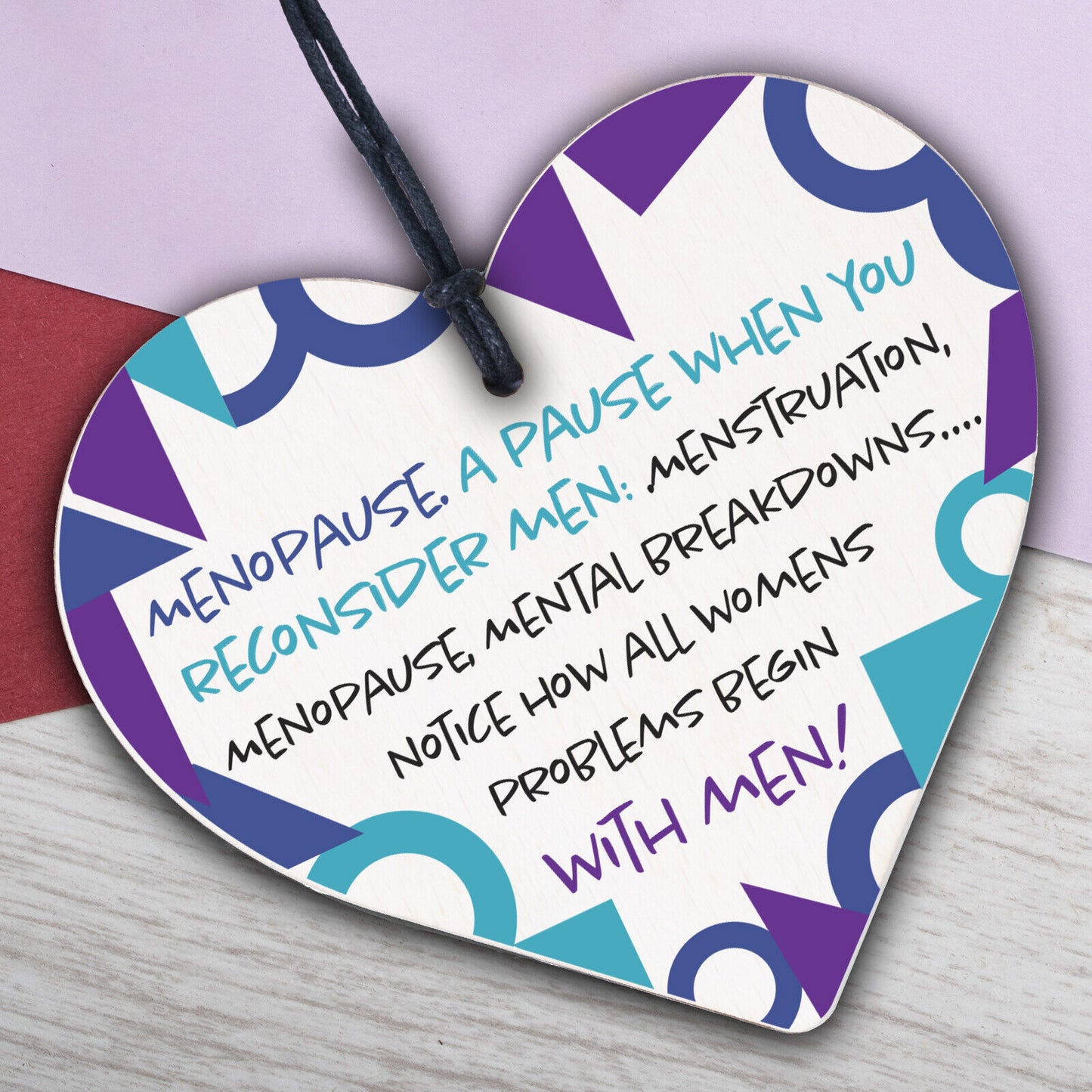 Funny 50th Birthday Gifts For Women Fifty Party Wood Heart Card Friendship Gift