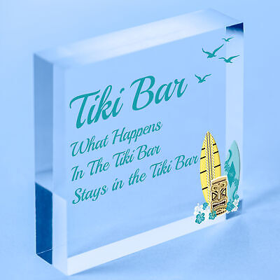 Tiki Bar Accessories Home Garden Bar Plaque Pub Bar Kitchen Man Cave Sign GIFTS