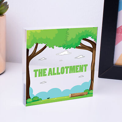 The Allotment Garden Sign Outdoor Shed Plaque Dad Grandad Grandma Birthday Gift