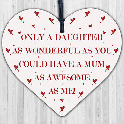 Daughter Gifts From Mum Wood Engraved Keyring Funny Birthday Gift For Daughter