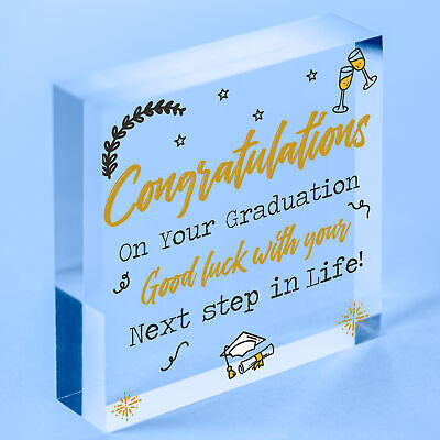 Congratulations On Your Graduation Wooden Heart Plaque Present Graduate Gifts