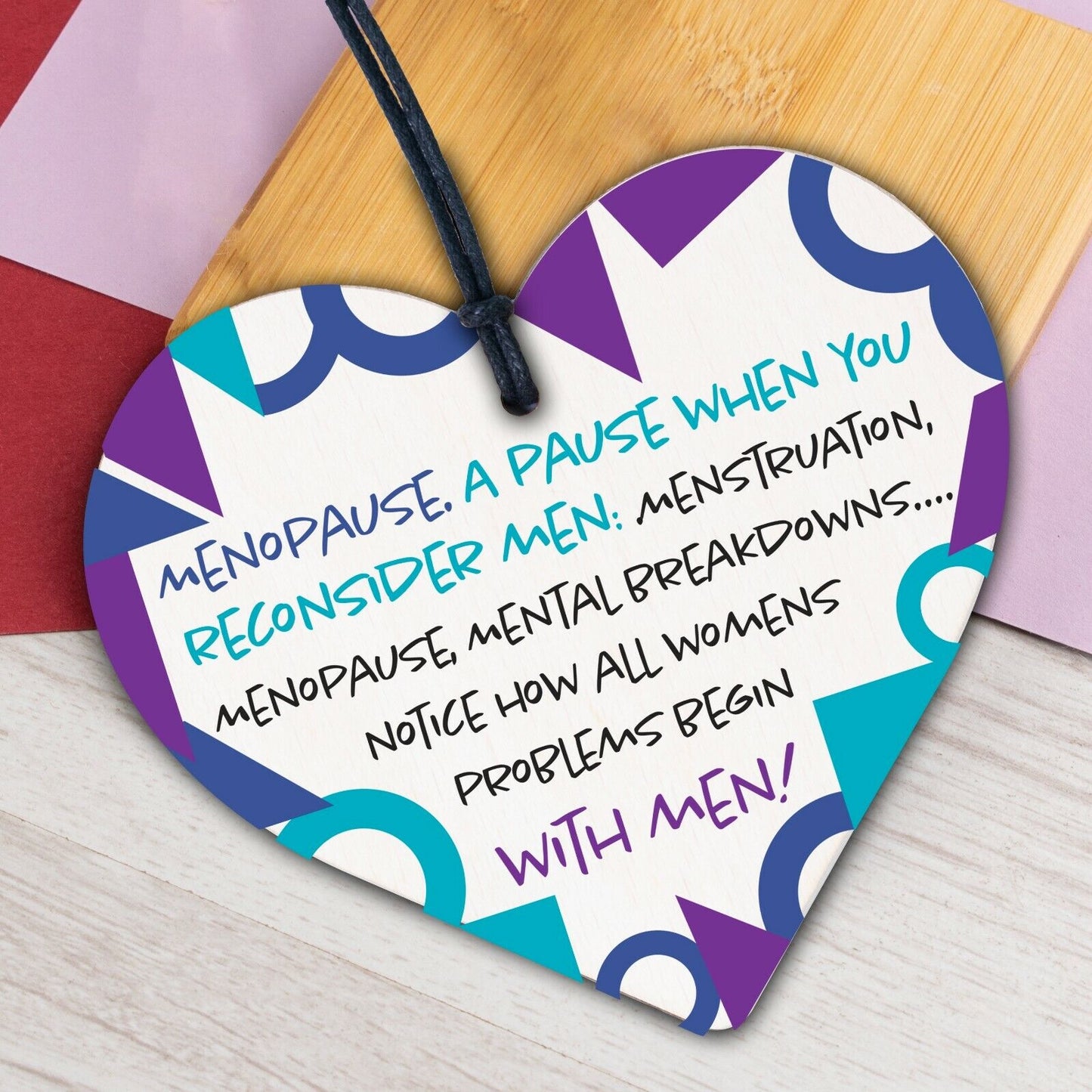 Funny 50th Birthday Gifts For Women Fifty Party Wood Heart Card Friendship Gift
