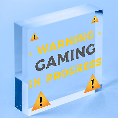 WARNING Gaming Door Sign Gamer Gifts Gamer Accessories Gamer Wall Art Decor