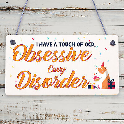 OCD Guinea Pig Cavy Lover Funny Hutch Friendship Hanging Plaque Gift Idea Sign