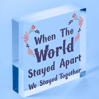 We Stayed Together Lockdown Gift Engraved Heart Valentines Anniversary Gift