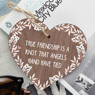 True Friendship Knot Angels Best Friend Gifts Hanging Plaque Friends Home Sign