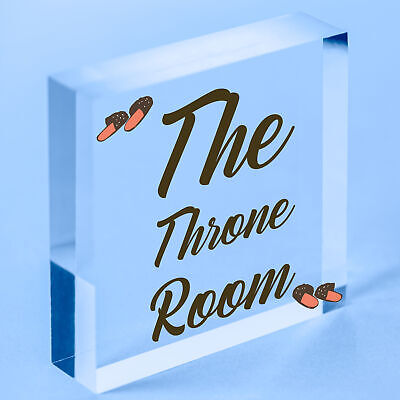 The Throne Room Toilet Bathroom Plaque Shabby Chic Ladies Gents Sign Funny Gift
