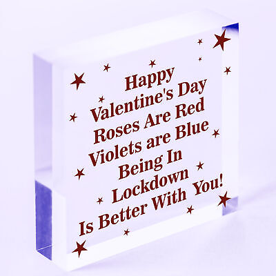 Valentines Day Wooden Heart Lockdown Gift For Boyfriend Girlfriend Husband Wife