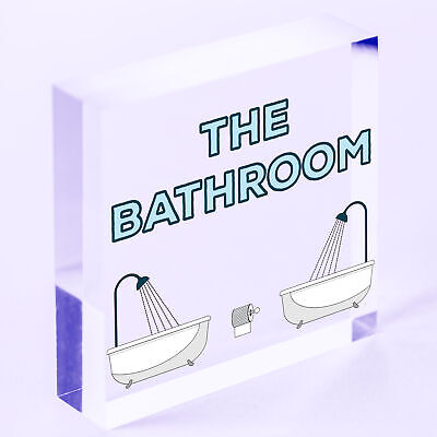 The Bathroom Nautical Theme Bathroom Sign Decorations Shabby Chic Toilet Sign