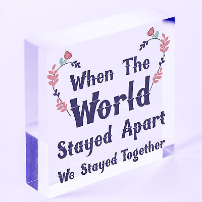We Stayed Together Lockdown Gift Engraved Heart Valentines Anniversary Gift