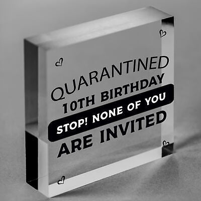 Novelty Quarantine Birthday Sign Funny 10th 18th 21st Birthday Decoration