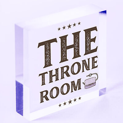 The Throne Room Toilet Bathroom Plaque Shabby Chic Ladies Gents Sign Funny Gift