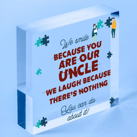 UNCLE BROTHER DAD Novelty Acrylic Block Birthday Christmas Gift For Uncle