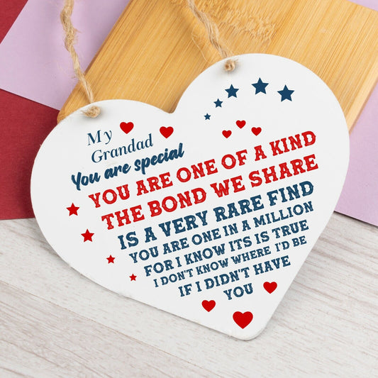 Special Fathers Day Gift For Dad Wood Heart Thank You Gift For Dad Him