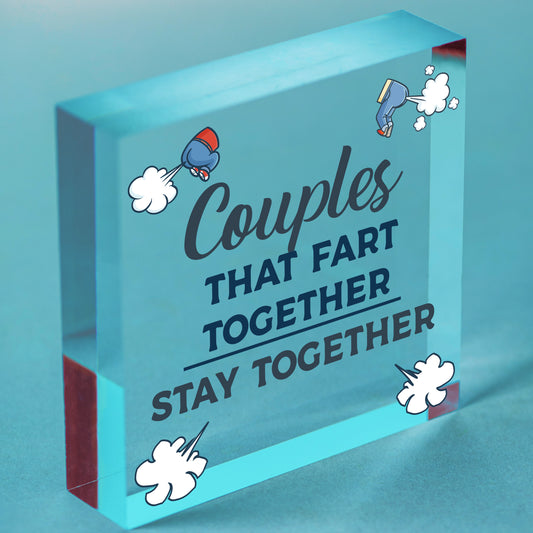 Funny Boyfriend Girlfriend Birthday ANNIVERSARY hanging plaque Gifts For Husband Wife Free-Standing Block