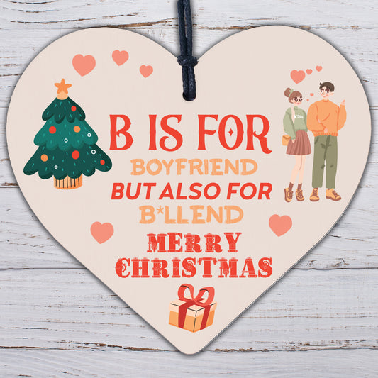 FUNNY Christmas Gift For Boyfriend Heart Rude Gift For Boyfriend For Him