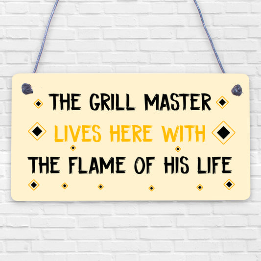 Funny BBQ Sign For Outdoor Hanging Wall Sign For Shed Garden Sign Gift For Men