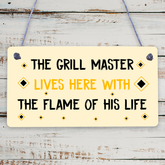 Funny BBQ Sign For Outdoor Hanging Wall Sign For Shed Garden Sign Gift For Men