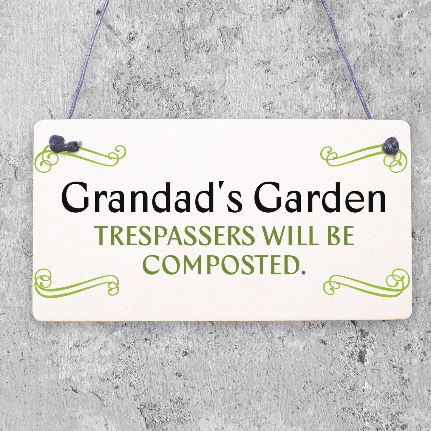 Grandad's Garden Plaque Garden Shed Summer House Sign Fathers Day Gift For Him