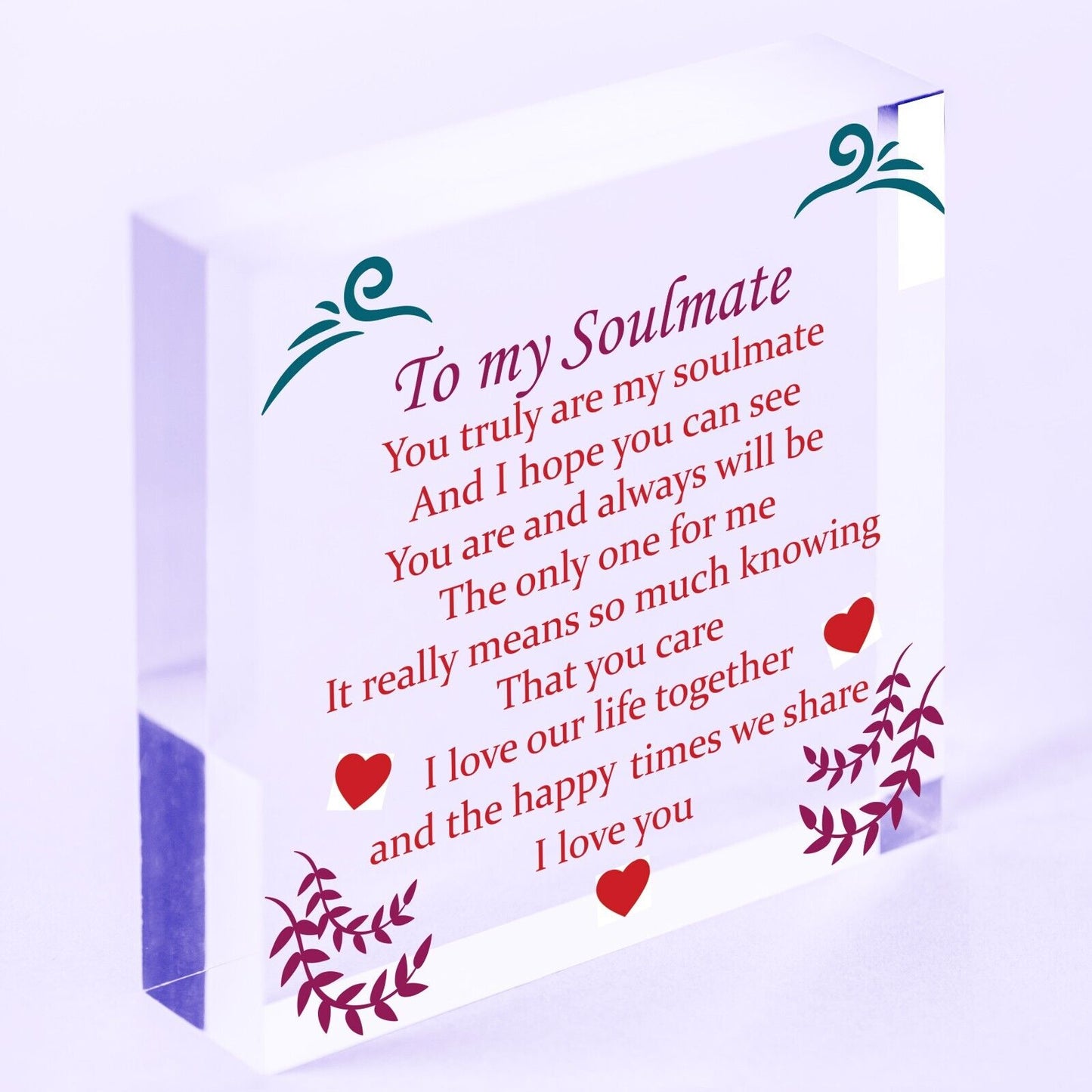 Soulmate Gift For Her Heart Anniversary Valentines Gift For Boyfriend Girlfriend