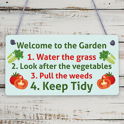 Garden Sign Welcome Plaque Shed Summer House Sign Gardening Nan Mum Gift