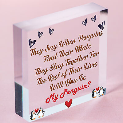 Penguin Couple Gift Valentines Day Gift For Him Her Girlfriend Boyfriend Wife