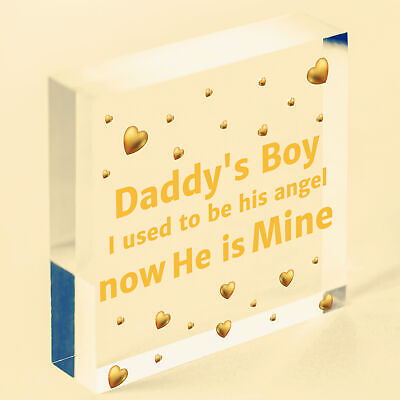 Daddys Boy Dad Memorial Heart Birthday Gifts For Garden For Grave Plaques