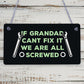 Grandad Fix It Screwed Man Cave Garage Shed Hanging Plaque Dad Grandad Gift Sign