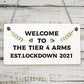 Tier 4 Arms HOME BAR Sign Garden Shed Garage Man Cave Bar Plaque