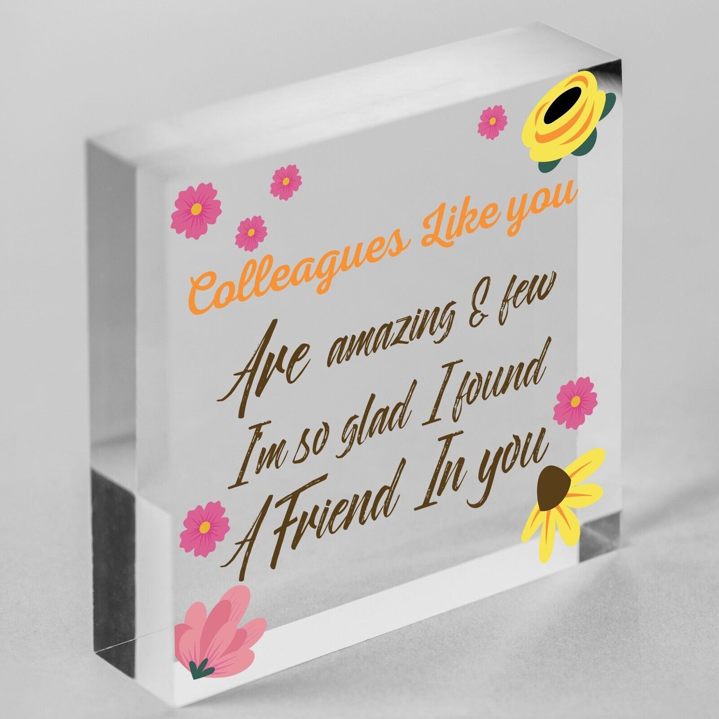 Colleague Thank You Gifts Wooden Heart Friendship Gift Sign Work Leaving Gifts