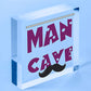 Man Cave Moustache Novelty Wooden Hanging Plaque Funny Sign Classy Husband Gift